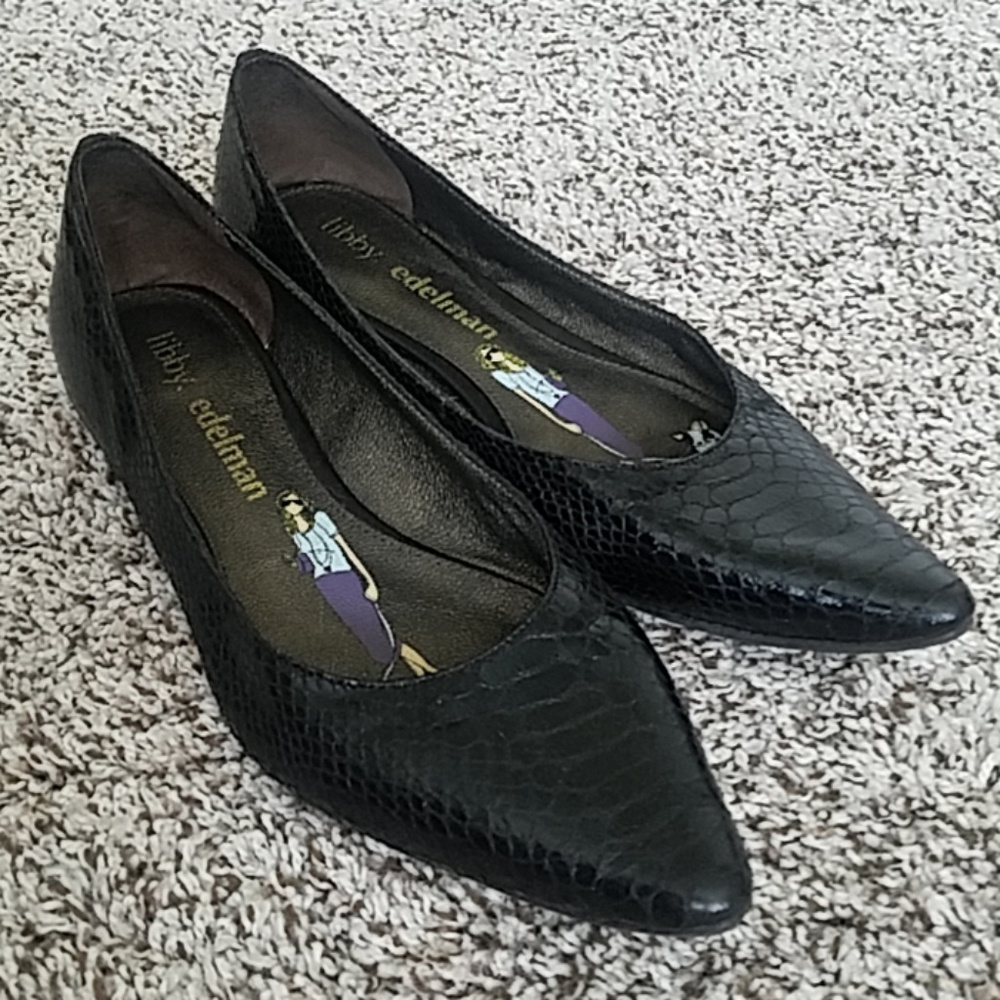 Crocodile Pointed Toe Flats